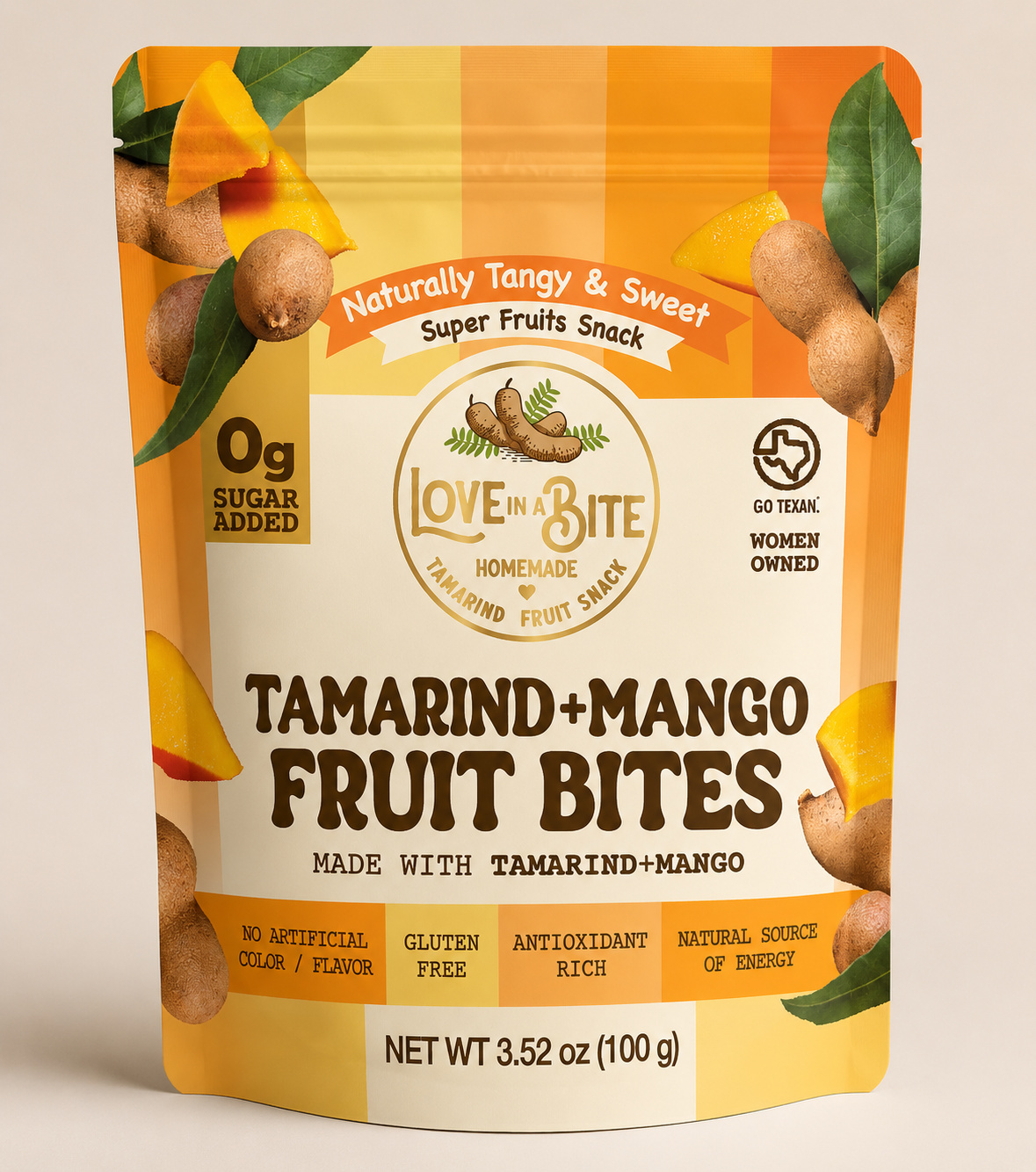 Love in a Bite Tamarind + Mango 100gr resellable bag